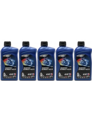 Elf Scooter 2 Street Max teilsynthetisches Motorrad Motoröl 5x 1l = 5 Liter
