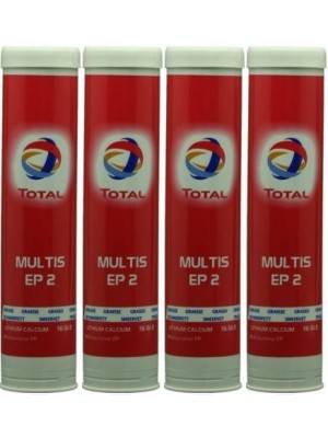 Total Multis EP 2 Mehrzweck-Hochdruckfett Braun Fett Kartusche 4x 400 Gramm