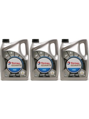 Total Quartz 7000 10W-40 Diesel & Benziner Motoröl 3x 5 = 15 Liter