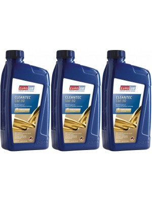 EUROLUB CLEANTEC 5W-30 Motoröl 3x 1l = 3 Liter