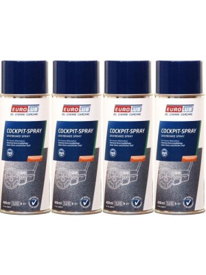 Eurolub Cockpit Spray Apfelduft 4x 400 Milliliter