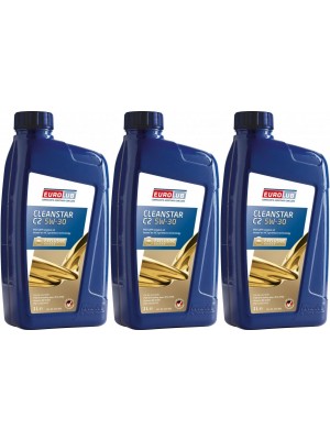 EUROLUB Cleanstar C2 5W-30 Motoröl 3x 1l = 3 Liter