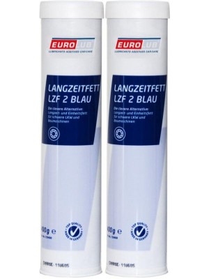 Eurolub Langzeitfett LZF 2 BLAU Fett Kartusche 2x 400 Gramm