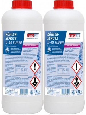 Eurolub Kühlerfrostschutz D-40 Super Konzentrat 2 x 1,5 = 3 Liter