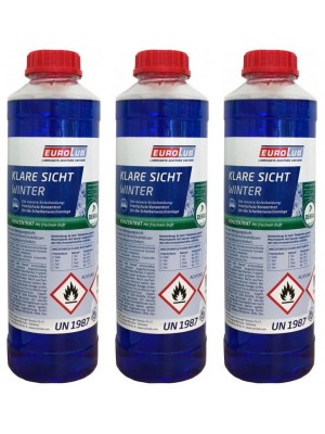 EUROLUB Scheibenfrostschutz Klare Sicht Winter Konzentrat -60°C 3x 1l = 3 Liter