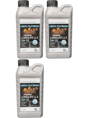 LIMOX Platinum Longlife LL3 5W-30 Motoröliter 3x 1l = 3 Liter
