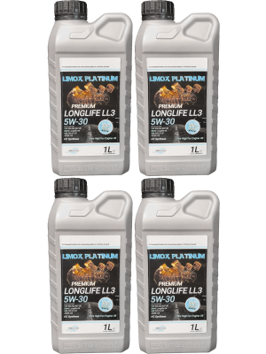 LIMOX Platinum Longlife LL3 5W-30 Motoröliter 4x 1l = 4 Liter