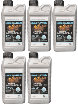 LIMOX Platinum Longlife LL3 5W-30 Motoröliter 5x 1l = 5 Liter