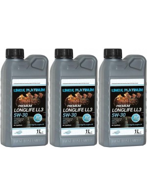 LIMOX Platinum Longlife LL3 5W-30 Motoröliter 3x 1l = 3 Liter