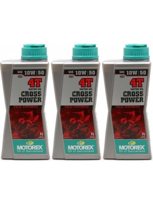 MOTOREX 4T Cross Power SAE 10W-50 Motorrad Motoröl 3x 1l = 3 Liter