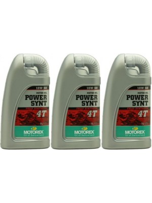 MOTOREX 4T Power Synt SAE 10W-60 Motorrad Motoröl 3x 1l = 3 Liter