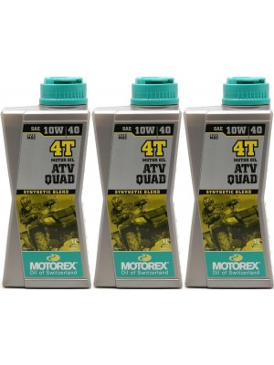 MOTOREX 4T ATV QUAD SAE 10W-40 Motorrad Motoröl 3x 1l = 3 Liter