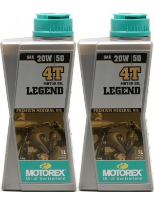 MOTOREX 4T Legend SAE 20W-50 Motorrad Motoröl 2x 1l = 2 Liter