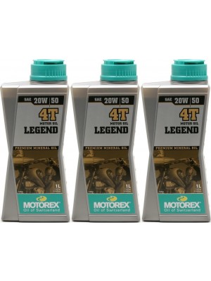 MOTOREX 4T Legend SAE 20W-50 Motorrad Motoröl 3x 1l = 3 Liter