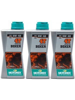 MOTOREX 4T Boxer SAE 5W-40 Motorrad Motoröl 3x 1l = 3 Liter