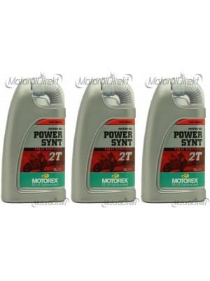 MOTOREX Power Synt 2T vollsynthetisches Motorrad Motoröl 3x 1l = 3 Liter