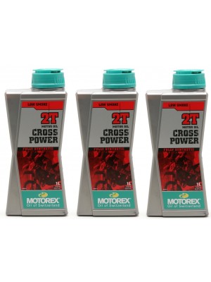 MOTOREX Cross Power 2T vollsynthetisches Motorrad Motoröl 3x 1l = 3 Liter