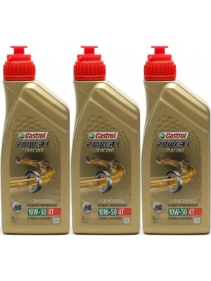 Castrol Power 1 Racing 4T 10W-50 Motorrad Motoröl 3x 1l = 3 Liter