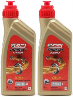 Castrol Power 1 Scooter 4T Motorrad Motoröl 5W-40 2x 1l = 2 Liter