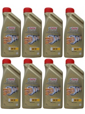 Castrol Edge Professional Titanium C1 5W-30 Motoröl 8x 1l = 8 Liter