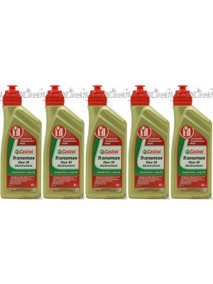 Castrol Transmax Dex III Multivehicle Automatik Getriebeöl 5x 1l = 5 Liter