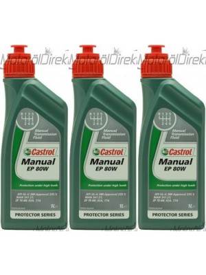 Castrol Manual EP 80W Schaltgetriebeöl 3x 1l = 3 Liter