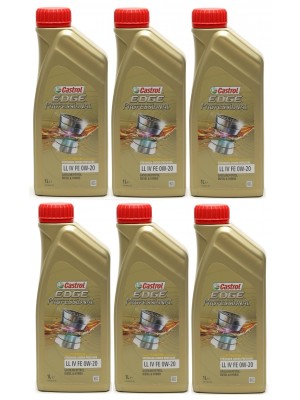 Castrol Edge Professional Fluid Titanium LL IV FE 0W-20 Motoröl 6x 1l = 6 Liter