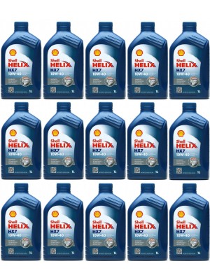 Shell Helix HX7 10W-40 Diesel & Benziner Motoröliter 15x 1l = 15 Liter