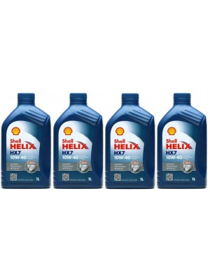 Shell Helix HX7 10W-40 Diesel & Benziner Motoröliter 4x 1l = 4 Liter