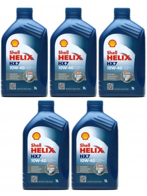 Shell Helix HX7 10W-40 Diesel & Benziner Motoröliter 5x 1l = 5 Liter