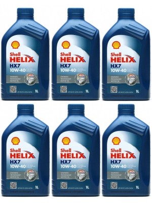 Shell Helix HX7 10W-40 Diesel & Benziner Motoröliter 6x 1l = 6 Liter