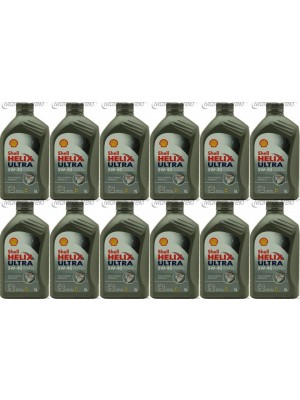 Shell Helix Ultra 5W-40 Motoröl 12x 1l = 12 Liter