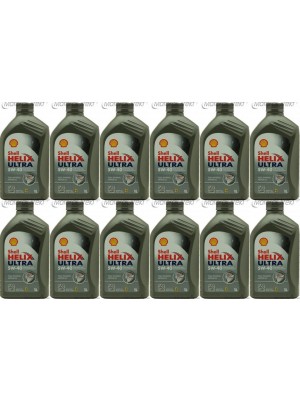 Shell Helix Ultra 5W-40 Motoröl 12x 1l = 12 Liter