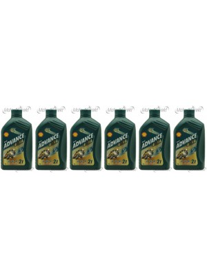 Shell Advance Ultra 2T vollsynthetisches Motorrad Motoröl 6x 1l = 6 Liter