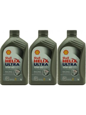 Shell Helix Ultra Racing 10W-60 Motoröl 3x 1l = 3 Liter