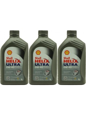 Shell Helix Ultra 0W-40 Motoröl 3x 1l = 3 Liter