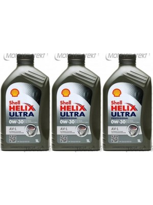 Shell Helix Ultra Professional AV-L 0W-30 PKW-Motoröl 3x 1l = 3 Liter