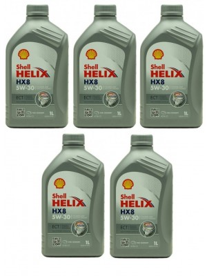 Shell Helix HX8 ECT 5W-30 Motoröl 5x 1l = 5 Liter