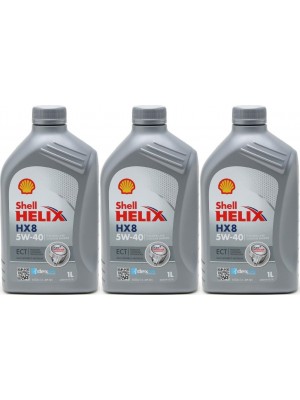 Shell Helix HX8 5W-40 Motoröl 3x 1l = 3 Liter