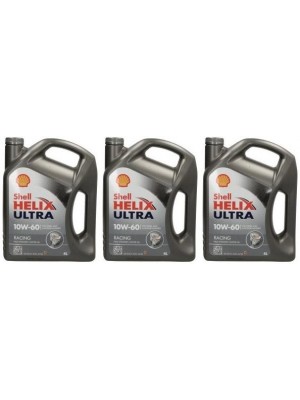 Shell Helix Ultra Racing 10W-60 Motoröl 3x 4l = 12 Liter