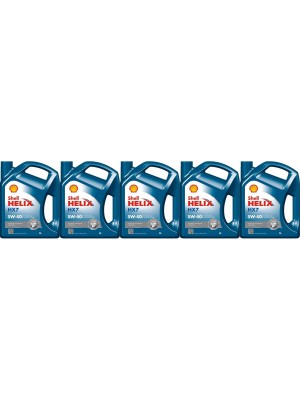 Shell Helix HX7 5W-40 Motoröl 5x 5 = 25 Liter