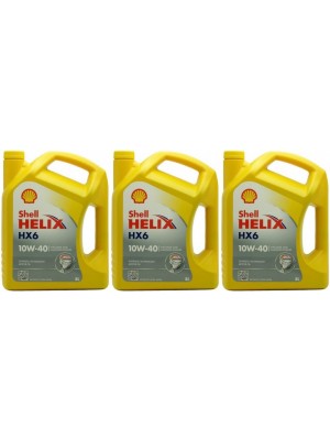 Shell Helix HX6 10W-40 Diesel & Benziner Motoröl 3x 5 = 15 Liter