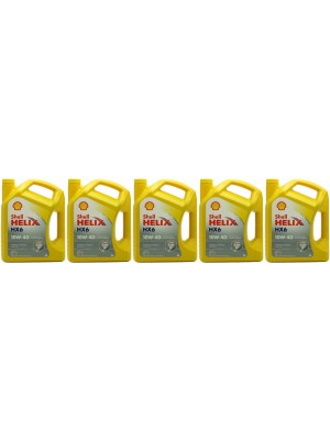 Shell Helix HX6 10W-40 Diesel & Benziner Motoröl 5x 5 = 25 Liter