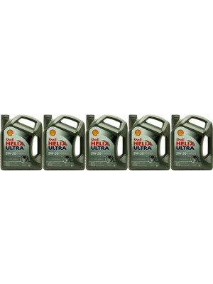 Shell Helix Ultra 5W-30 Motoröl 5x 5 = 25 Liter