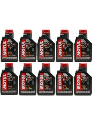 Motul 710 2T vollsynthetisches Motorrad Motoröl 10x 1l = 10 Liter