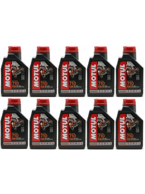 Motul 710 2T vollsynthetisches Motorrad Motoröl 10x 1l = 10 Liter