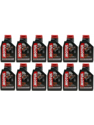 Motul 710 2T vollsynthetisches Motorrad Motoröl 12x 1l = 12 Liter