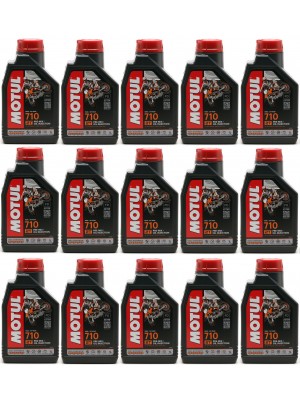 Motul 710 2T vollsynthetisches Motorrad Motoröl 15x 1l = 15 Liter