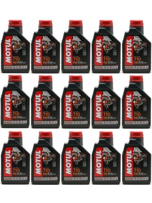 Motul 710 2T vollsynthetisches Motorrad Motoröl 15x 1l = 15 Liter