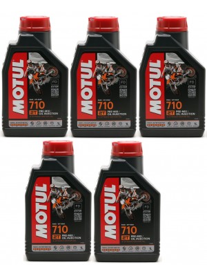 Motul 710 2T vollsynthetisches Motorrad Motoröl 5x 1l = 5 Liter